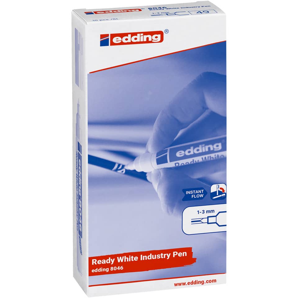 Permanentmarker Ready industry pen weiß EDDING 8046-049 EDDING 8046-049/ 1-3mm
