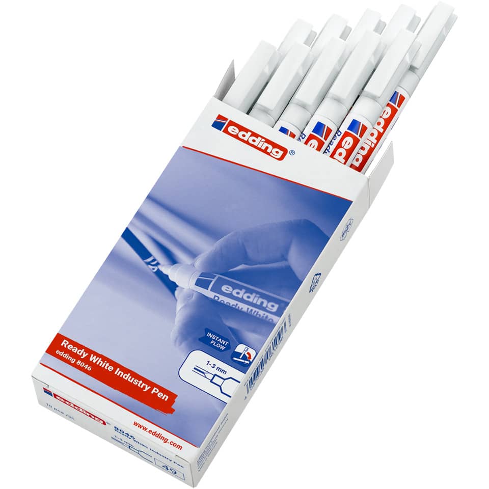 Permanentmarker Ready industry pen weiß EDDING 8046-049 EDDING 8046-049/ 1-3mm