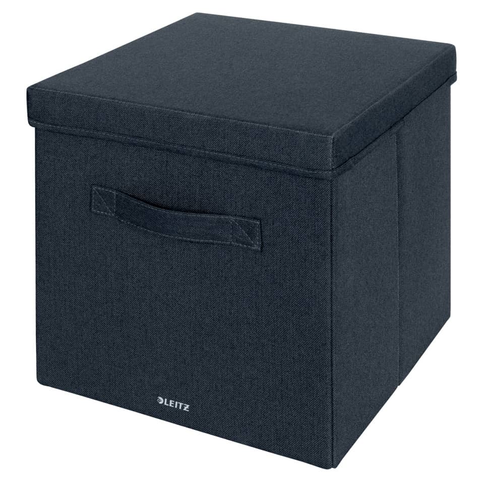 Aufbewahrungsbox Stoff, 33 x 38 cm, 2 Stück, samtgrau LEITZ 6145-00-89 LEITZ 6145-00-89 Fabric 10kg 330x325x380