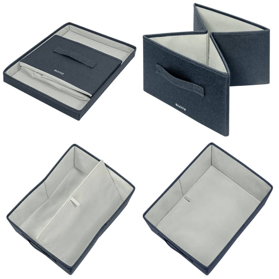 Aufbewahrungsbox Stoff 28,5 x 38 cm samtgrau LEITZ 6144-00-89 LEITZ 6144-00-89 Fabric 8 kg 285x203x380