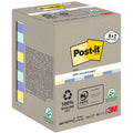 Haftnotizblock Recycling Notes Promotion, 76x76cm, 10x100 Blatt, sortiert POST-IT 654-RCP10 POST-IT 654RCP10