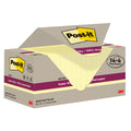 Haftnotizblock Super Sticky Recycling Notes, 76x76mm, 18x70 Blatt, gelb POST-IT 654 RSSCY 14+4F POST-IT 654 RSSCY 14+4F 76x76mm