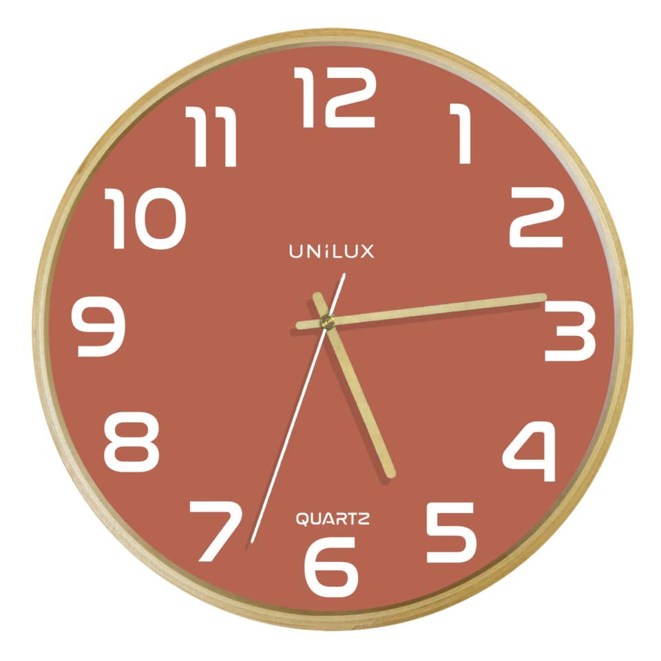 Wanduhr BALTIC buche-rosa Ø 31,5 cm UNILUX 400165111 UNILUX 400165111 Baltic