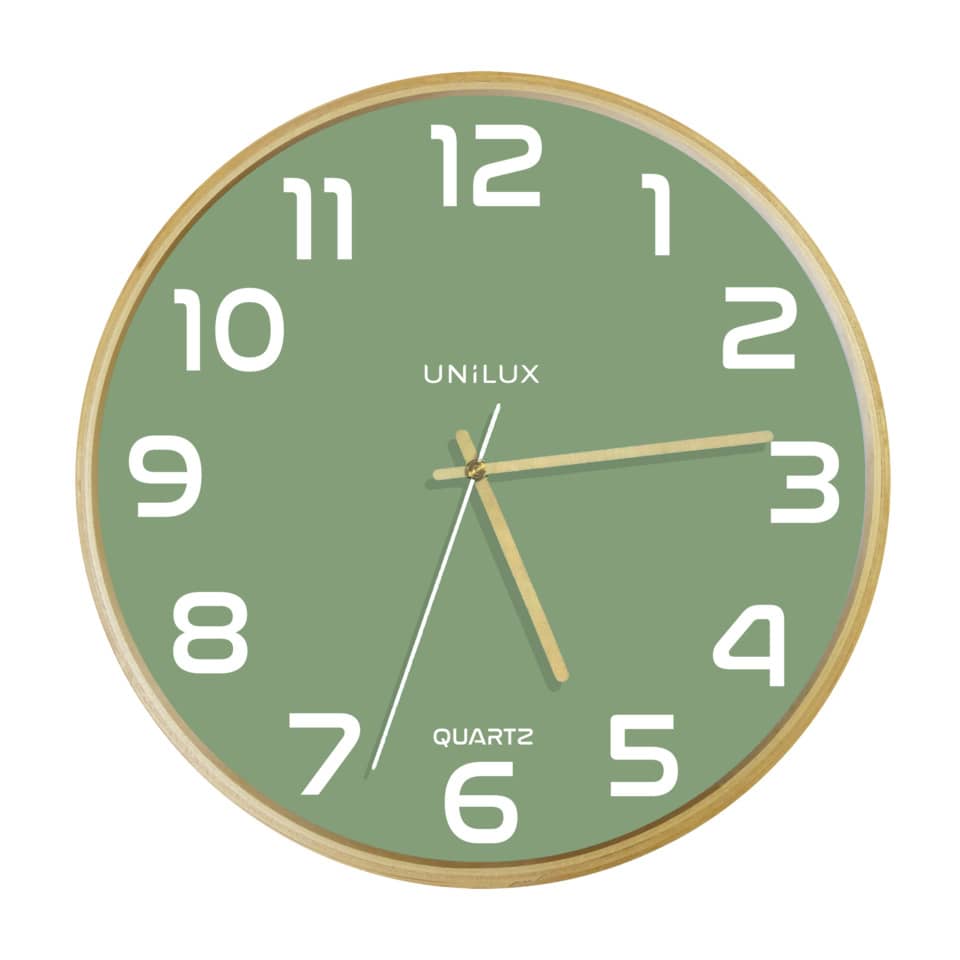 Wanduhr BALTIC buche-grün Ø 31,5 cm UNILUX 400165098 UNILUX 400165098 Baltic