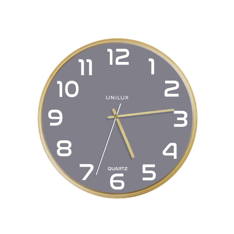Wanduhr BALTIC buche-grau Ø 31,5 cm UNILUX 400165097 UNILUX 400165097 Baltic