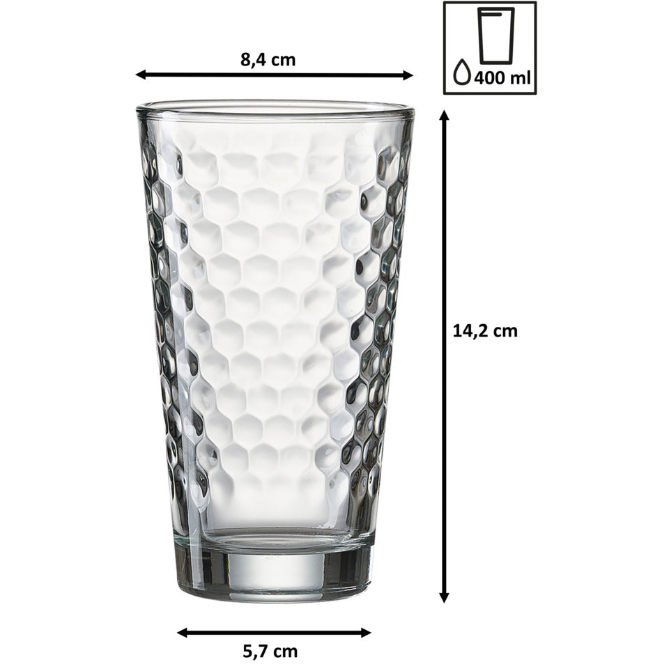 Longdrinkglas Favo, 400ml, 6 Stück, transparent RITZENHOFF&BREKER 319323