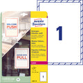 Hinterglas-Etiketten, 210x297mm, 10 Stück, weiß AVERY ZWECKFORM L9001-10