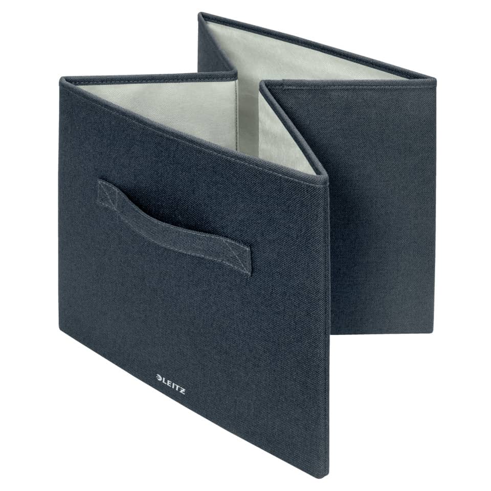 Aufbewahrungsbox Stoff, 33 x 38 cm, 2 Stück, samtgrau LEITZ 6145-00-89 LEITZ 6145-00-89 Fabric 10kg 330x325x380