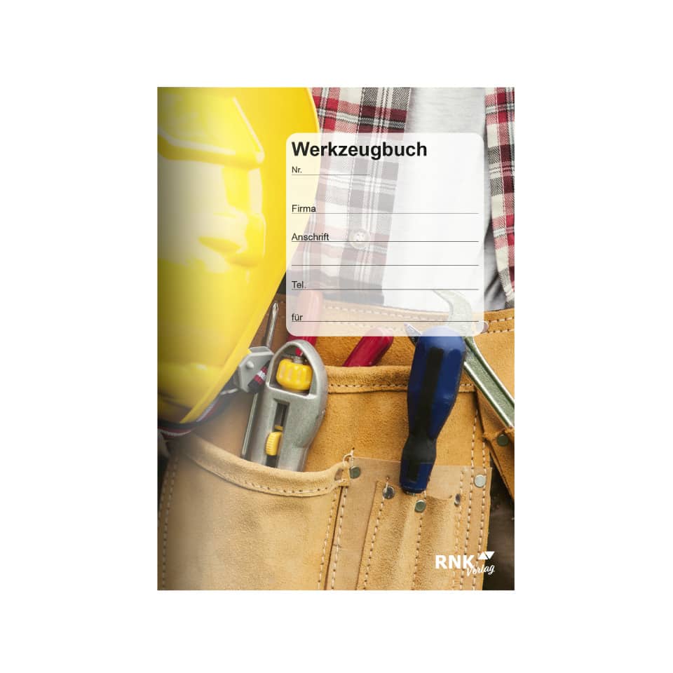 Werkzeugbuch, A6, neutrale Fassung, 8 Blatt RNK 3173