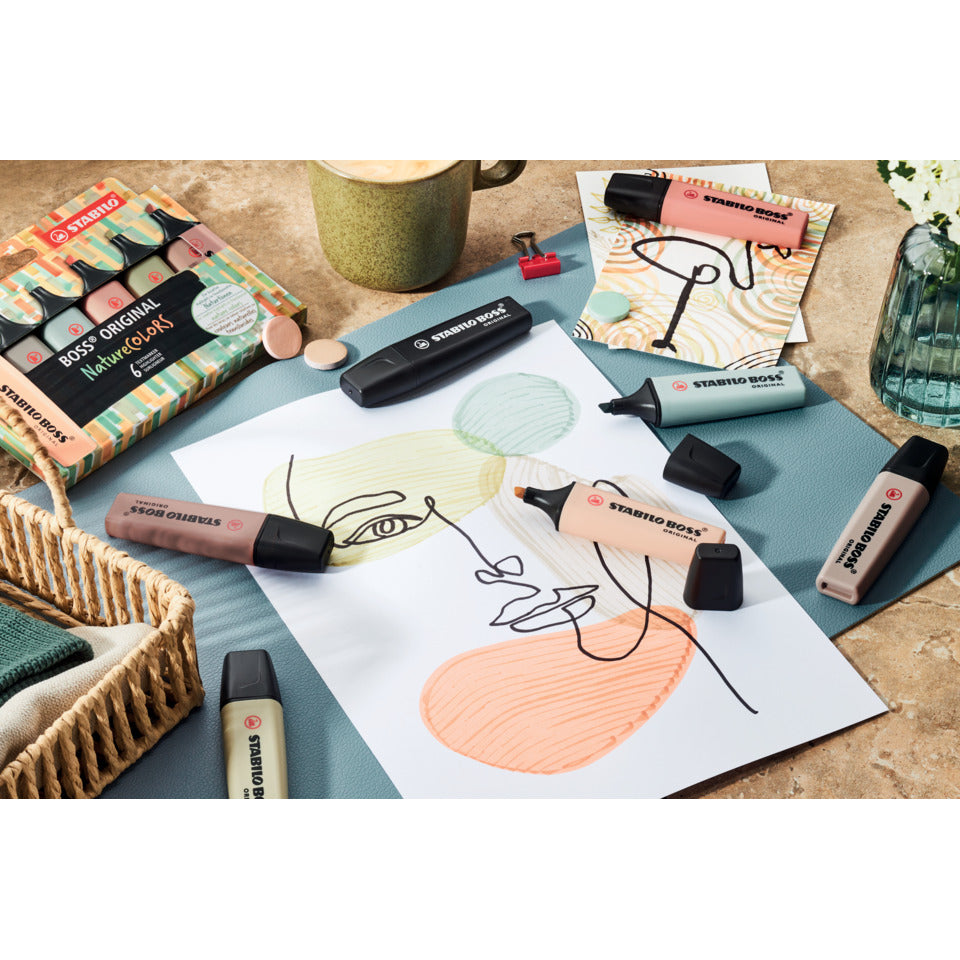 Textmarker BOSS® ORIGINAL NatureCOLORS, 2+5mm, beige STABILO 70/186 STABILO BOSS 70/186