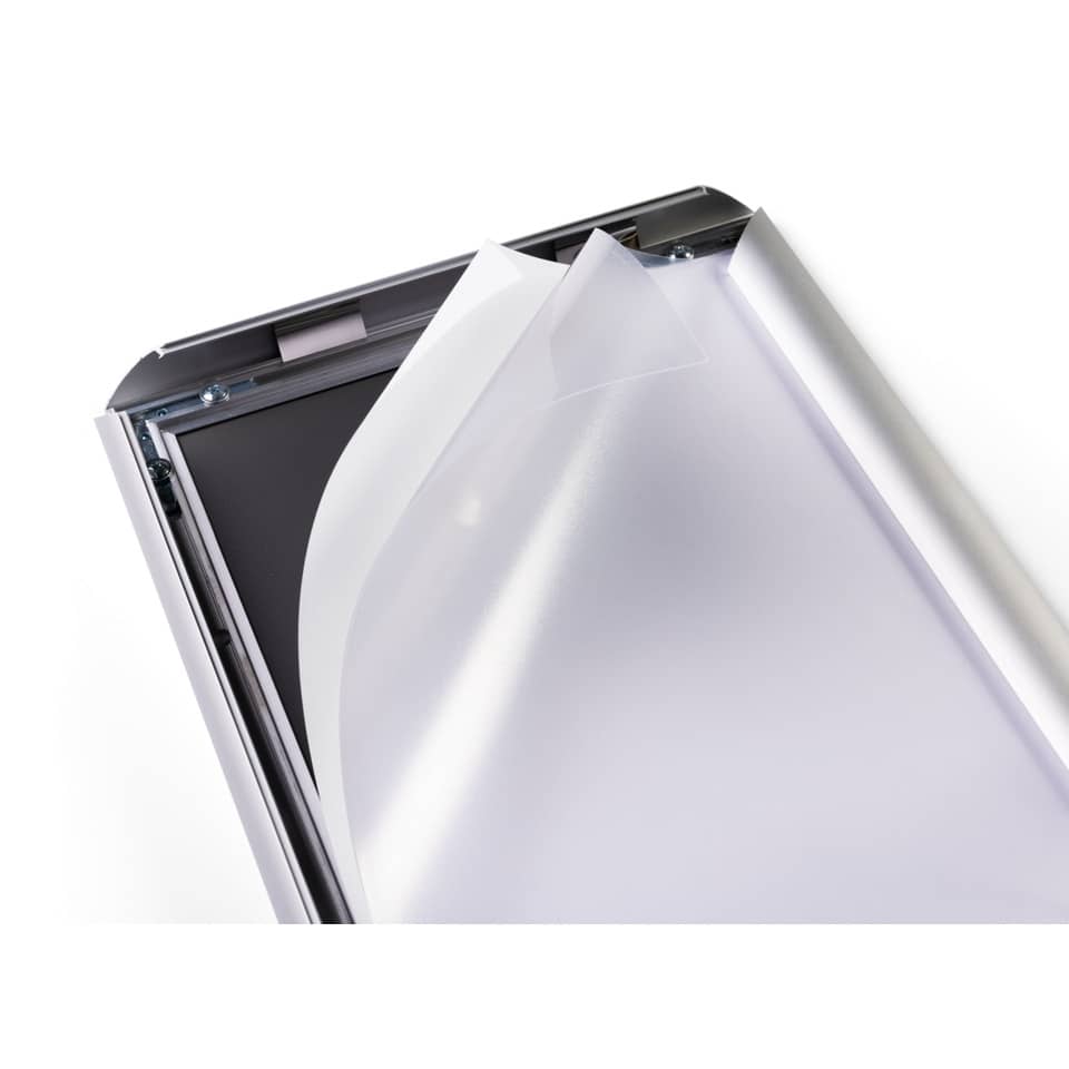 Info-Bodenständer mit Aluminium Klapprahmen A4, silber DURABLE 4798 23