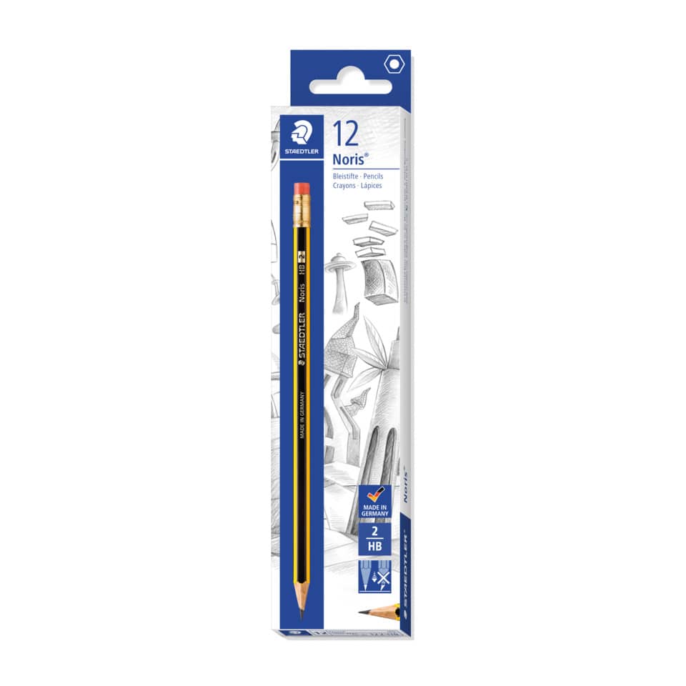 Bleistift Noris® mit Radierer, HB STAEDTLER 122-HB STAEDTLER 122-HB 2 mit Radierer
