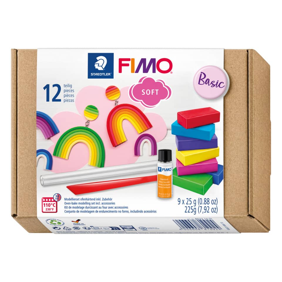 Modelliermasse FIMO® soft Basis-Set, 225g, sortiert STAEDTLER 8023 10 STAEDTLER 802310 Soft