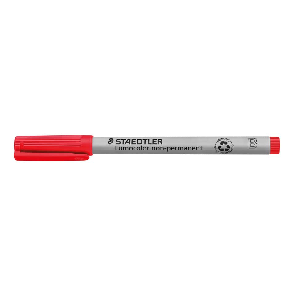Folienstift Lumocolor® non-permanent, ca. 1.0 mm oder 2.5 mm, rot STAEDTLER 312-2 STAEDTLER 312-2 nonperm.
