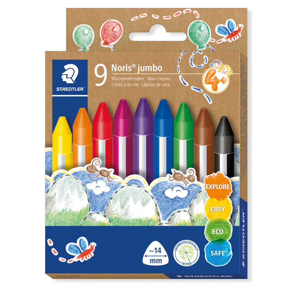 Wachsmalstiftetui Noris Jumbo, 9 Stück, sortiert STAEDTLER 228 14 C9 STAEDTLER 228 14 C9 9x14mm