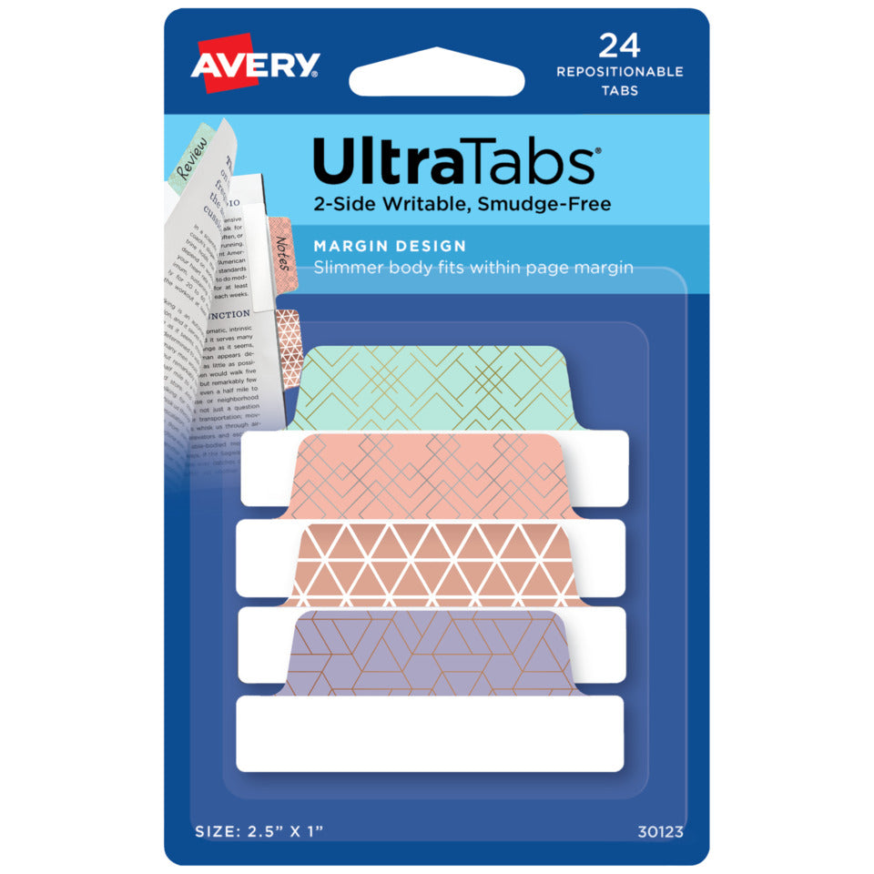Haftmarker 24 Stück 63,5x25,4mm   mint-gold, rosé gold, rosé silber, lila-kupfer AVERY ZWECKFORM 30123