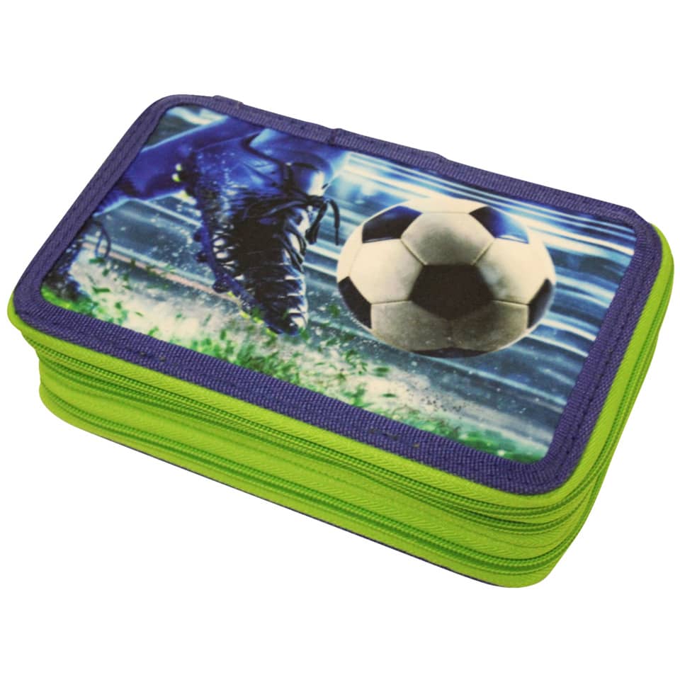 Schüleretui Fußball, 3-Stock, gefüllt DONAU 6776100-13 DONAU 6776100-13 gefüllt