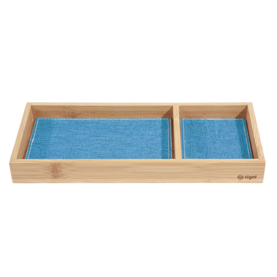 Federschale Bambus, 245 x 25 x 109 mm, hellblau/dunkelgrau SIGEL SA206 SIGEL SA206  245x25x109mm