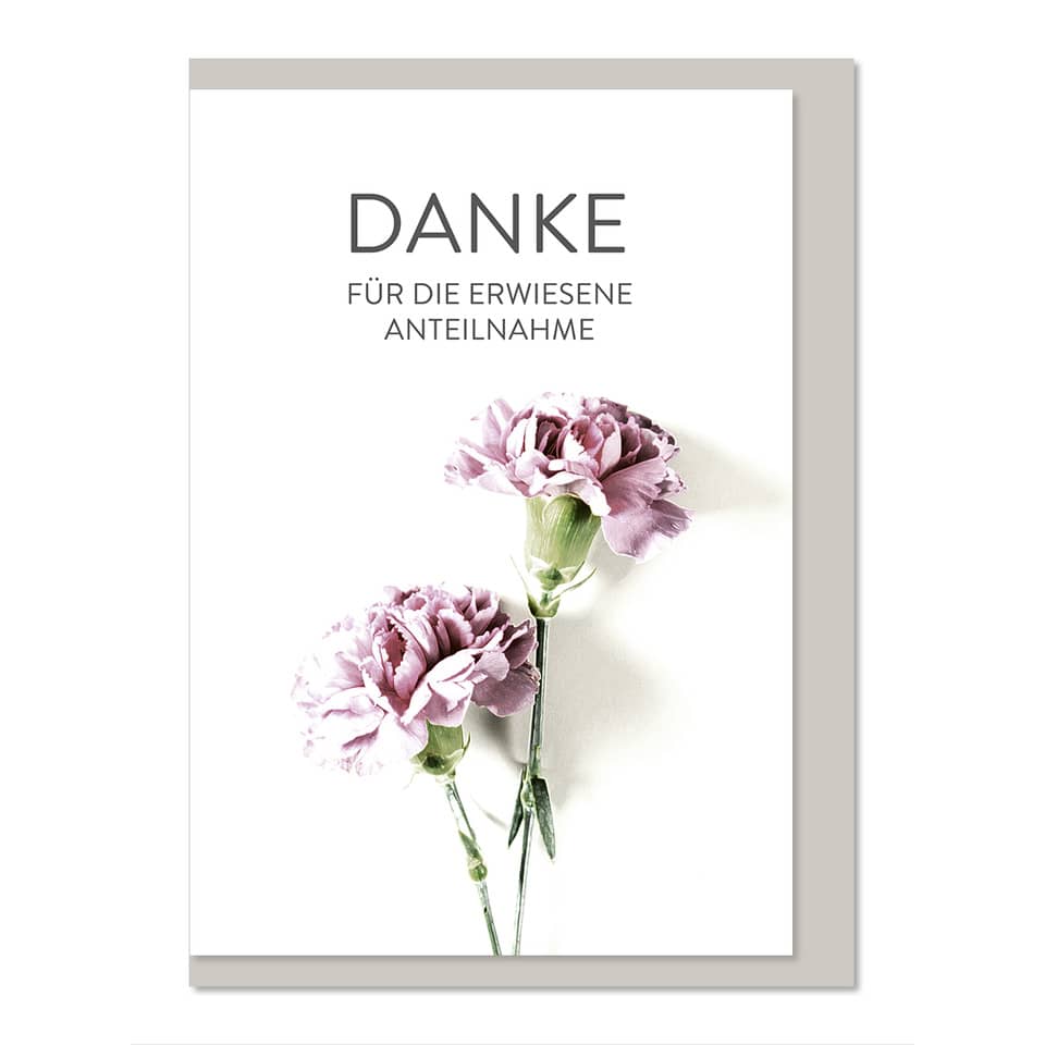 Trauerdank ohne Blatt - inkl. Umschlag, 5 Stück KOMMA³ 62-021 KOMMA³ 62-021   Bild