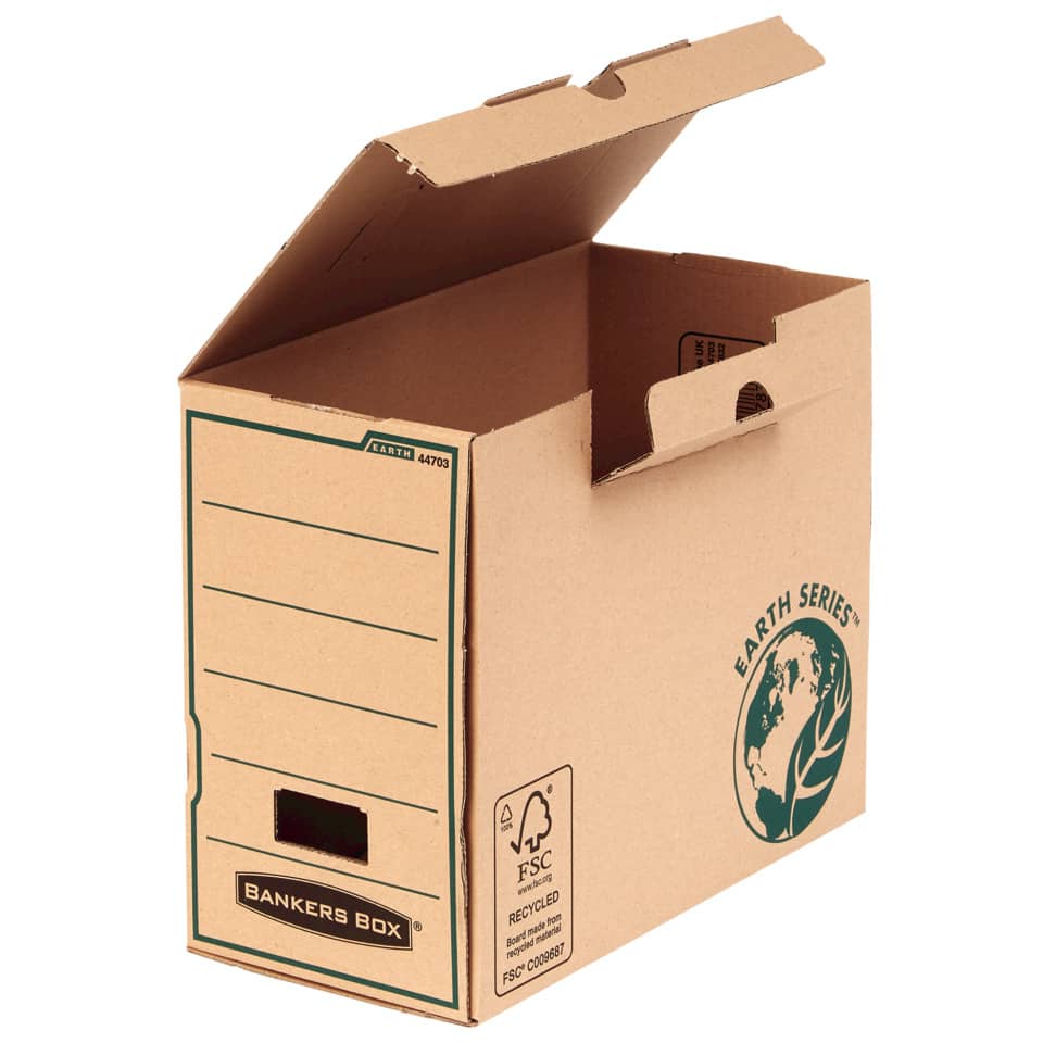 Archivschachtel Bankers Box® Earth Series, 153 x 254 x 319 mm, braun BANKERS BOX 4470301 FELLOWES 4470301 R-Kive