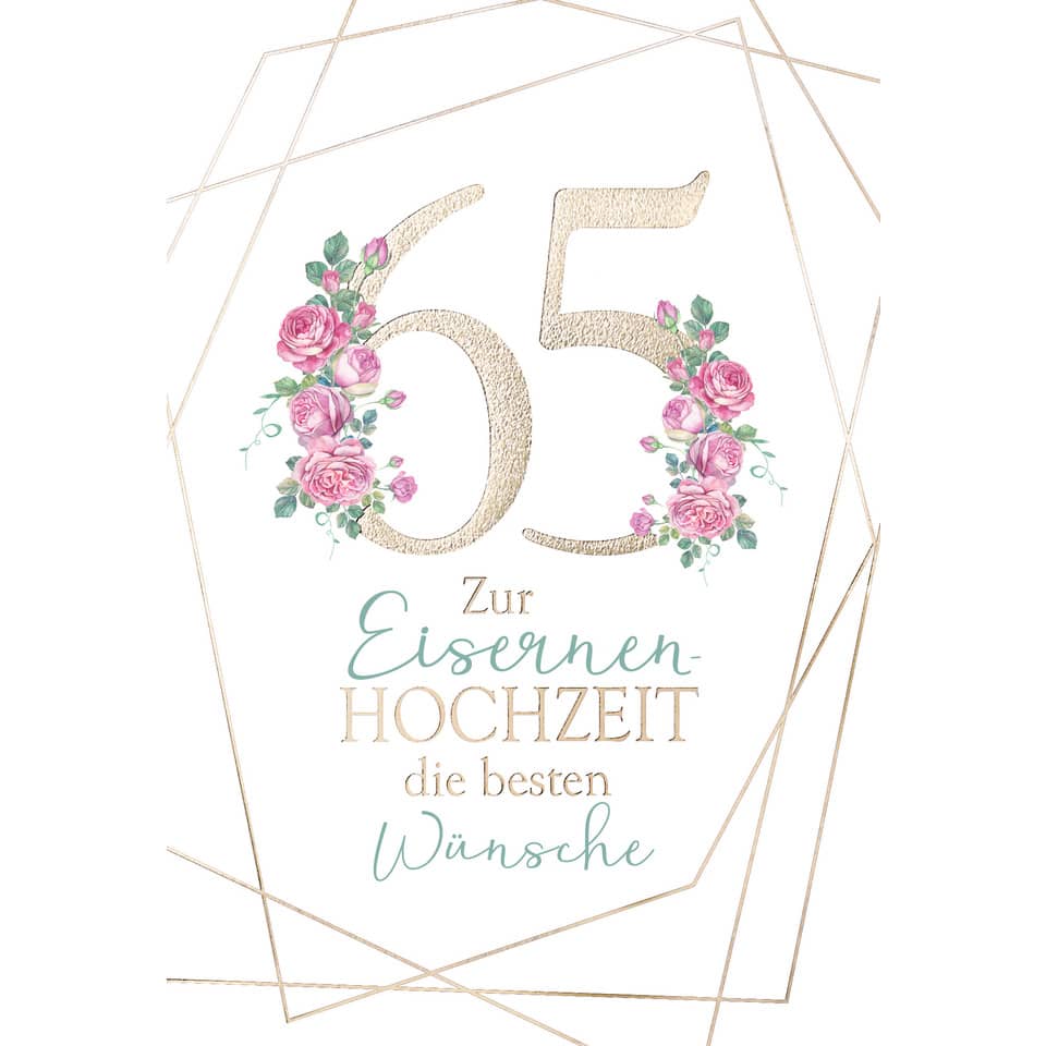 Eiserne Hochzeitskarte geprägt - inkl. Umschlag  93-1043 93-1043   Bild