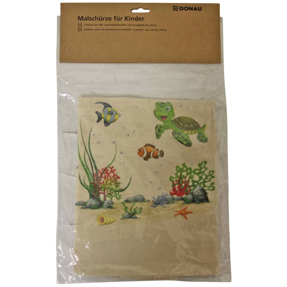 Malschürze Meerestiere, Baumwolle, Blister DONAU 3801000-70
