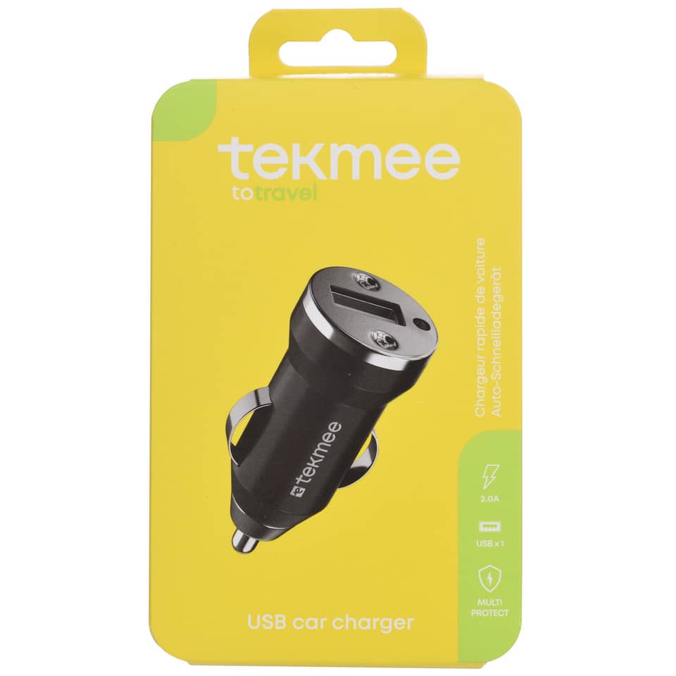 Ladeadapter KFZ, USB-A, 12V, schwarz TEKMEE 40448231 TEKMEE 40 44 82 31