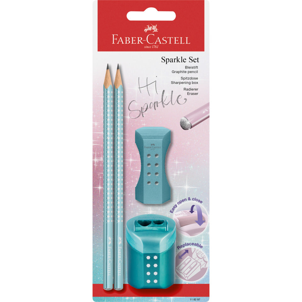 Schreibset Sparkle Cosmic, 4-teilig, ocean metallic FABER CASTELL 118297 FABER-CASTELL 118297 Cosmic