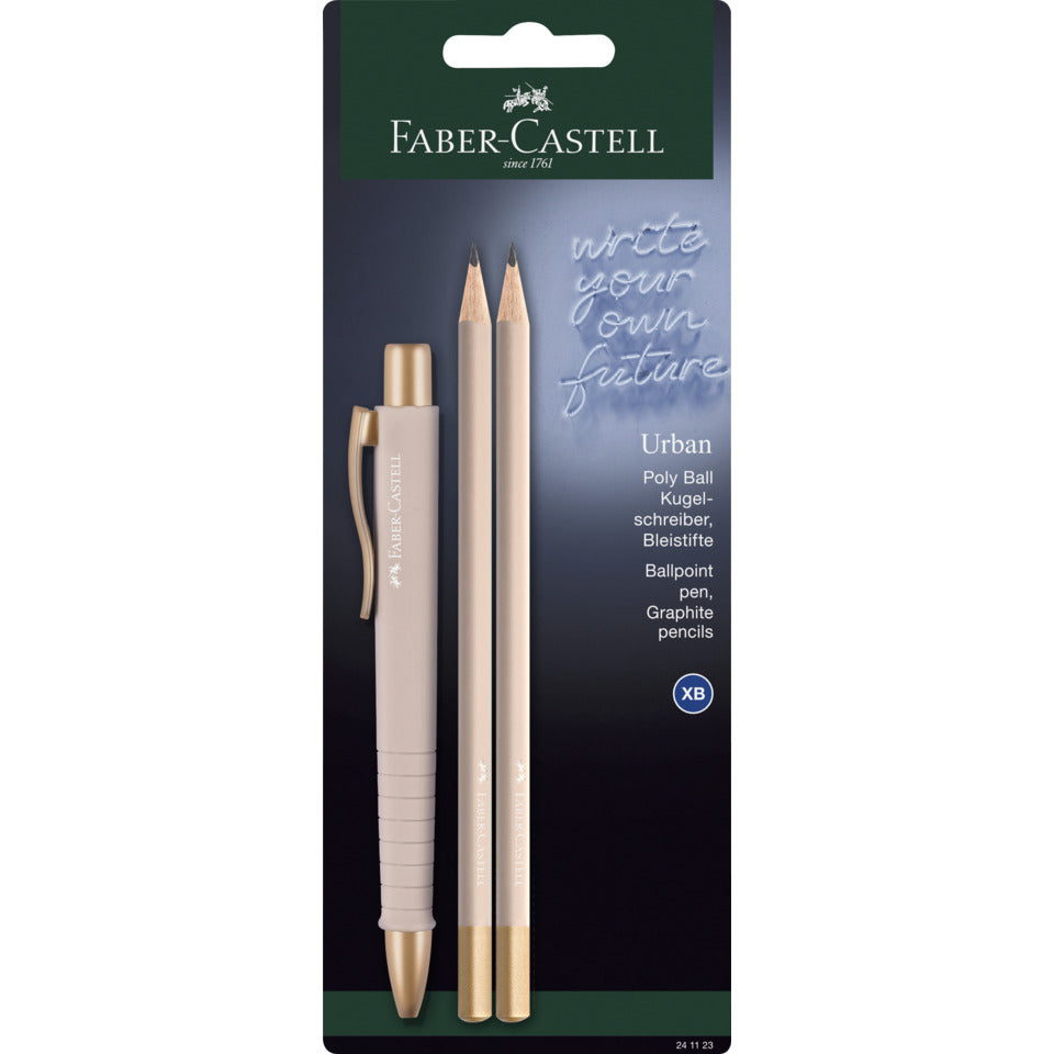 Schreibset Poly Ball Urban, 3-teilig, pale rose FABER CASTELL 241123