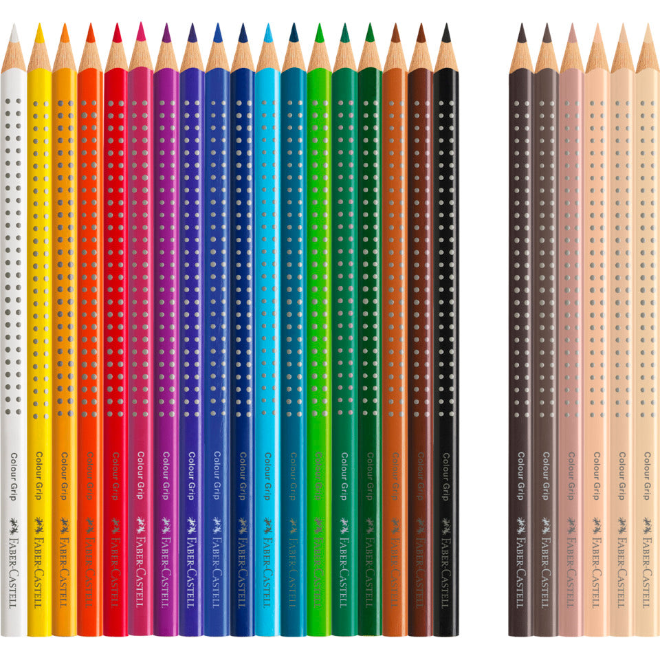 Farbstiftetui Colour Grip, 18+6 Stück, sortiert FABER CASTELL 112819