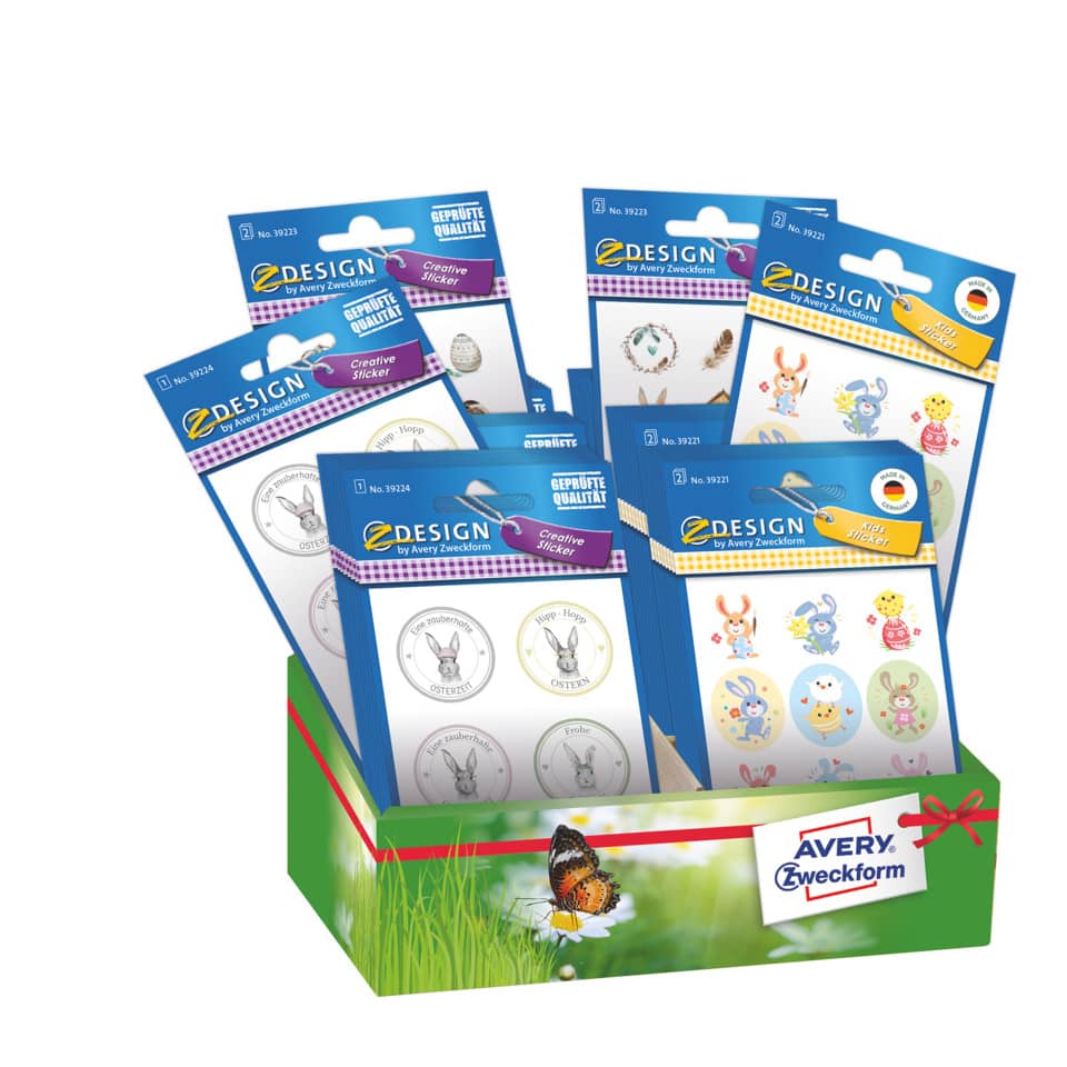 Oster Dekorsticker, sortiert AVERY ZWECKFORM 39225 AVERY ZWECKFORM 39225 im Display