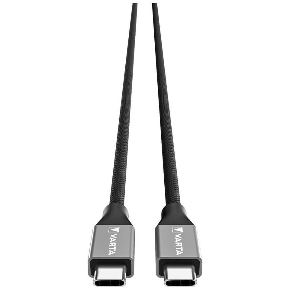 Ladegerät Speed Charge & Sync Kabel USB Typ C auf USB Typ C schwarz VARTA 57936 101 111 VARTA 57936 101 111 2m Speed Charge&Sync