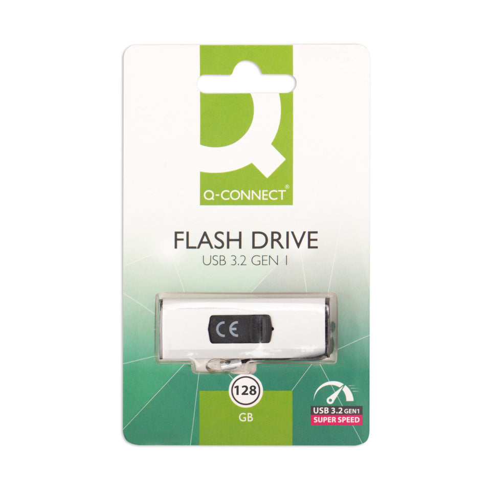USB Stick 3.2 Gen1 super speed, 128 GB, 80/25 MB/s, silber Q-CONNECT KF16375 Q-CONNECT KF16375 128GB