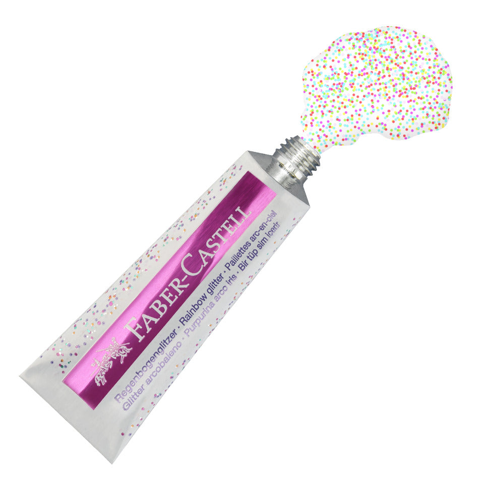 Glitterglue Glitzer Regenbogen, 2x12ml FABER CASTELL 125089