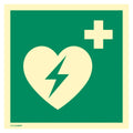 Hinweisschild "Automatisierter externer Defibrillator (AED)" ISO 7010 200 x 200 mm   Kunststoff MOEDEL 60728 MOEDEL 60728  nachl. 200x200mm