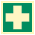 Hinweisschild "Erste Hilfe" ISO 7010 148 x 148 mm   Folie selbstklebend MOEDEL 60703 MOEDEL 60703 148x148mm