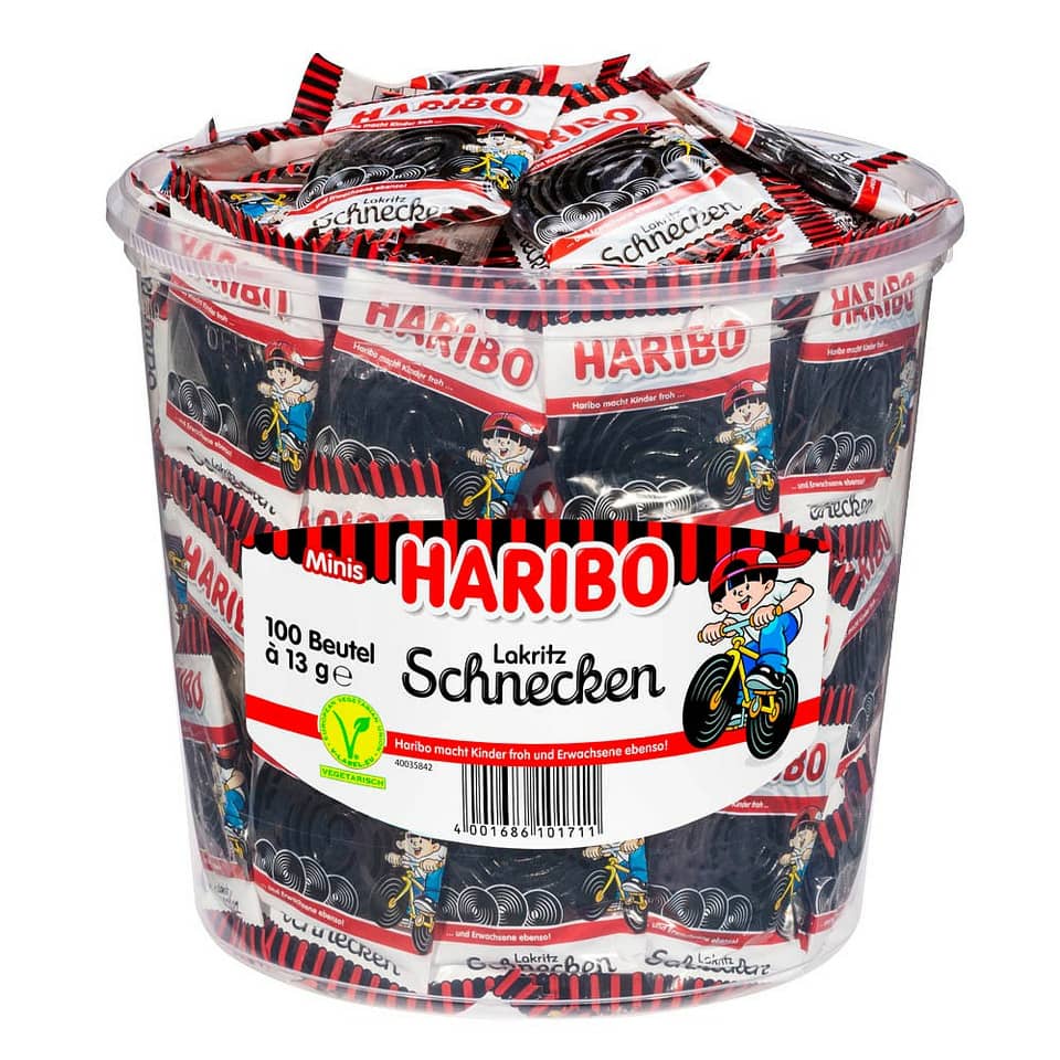 Fruchtgummi Lakritz, 100x13g HARIBO 3870 HARIBO 3870 / 216676004 Minibeutel