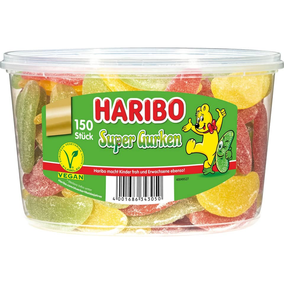 Fruchtgummi Saure Gurken, 150 Stück HARIBO 121308007 HARIBO 121308007 150ST