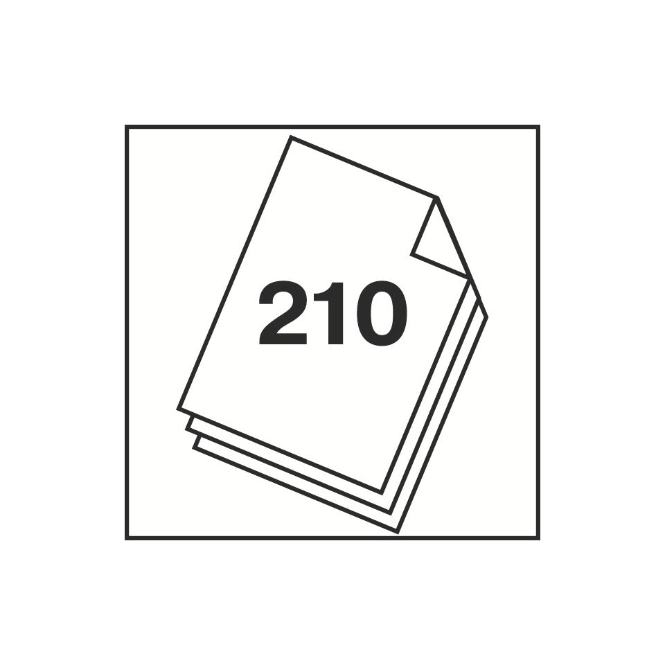 Blockheftgerät HD210, 210 Blatt, Einlegetiefe 66 mm, silber/orange RAPID 23633700 RAPID 23633700  210 Blatt