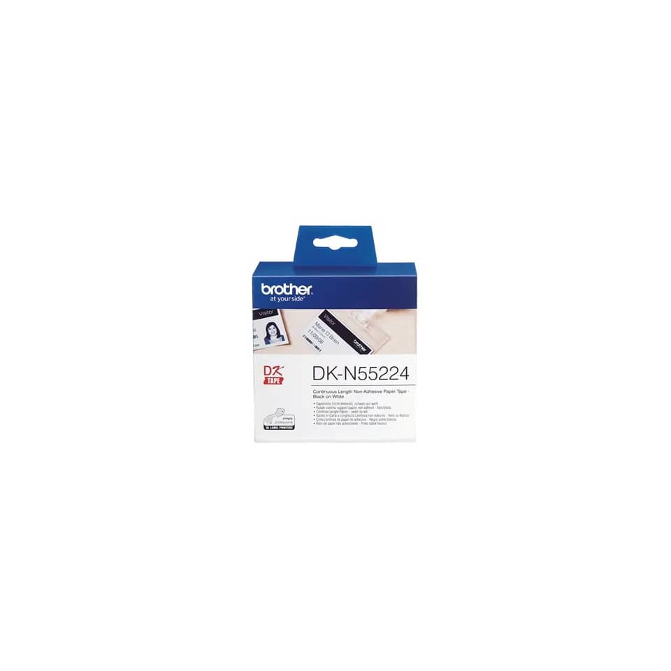 Rollenetiketten 54 mm x 30,48 m, weiß, nicht klebend BROTHER DKN55224 BROTHER DKN55224 nichtklebend