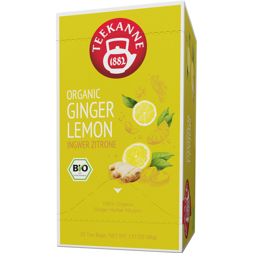 Tee Bio Organic Ginger Lemon, 20 Beutel x 1,8 g TEEKANNE 9001475035079