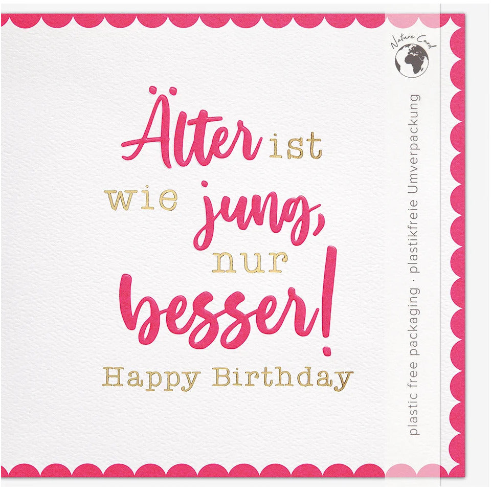Geburtstagskarte BSB 60-2019 BSB 60-2019   Schrift Good Vibes