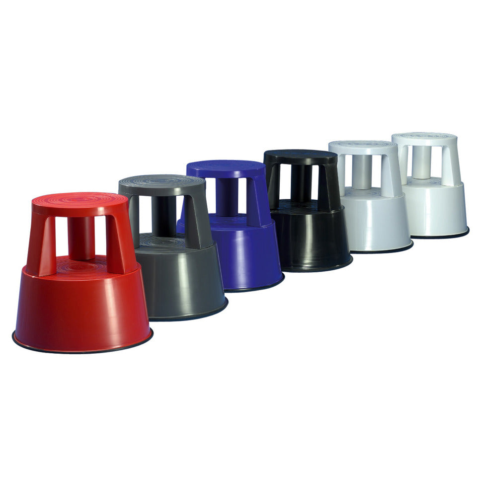 Rollhocker, Ø 29,5 x 43 cm, Kunststoff, lichtgrau Q-CONNECT KF01003