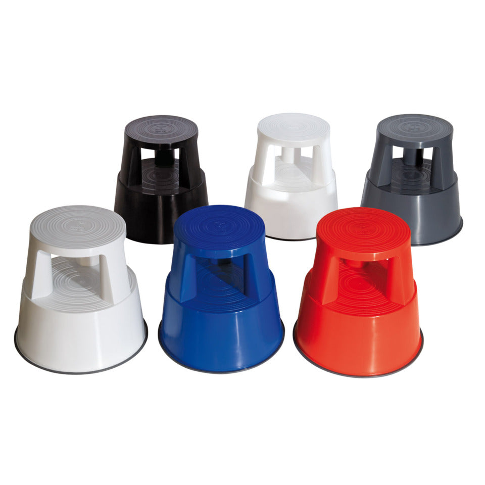 Rollhocker, Ø 29,5 x 43 cm, Kunststoff, lichtgrau Q-CONNECT KF01003
