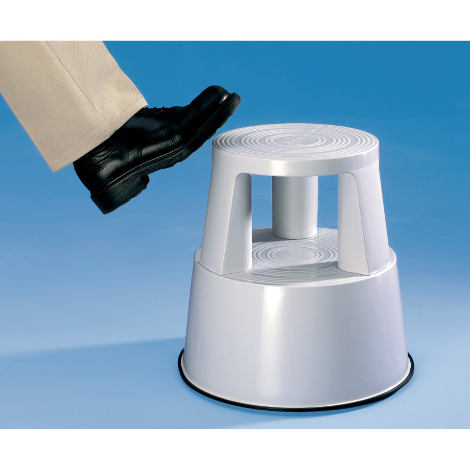Rollhocker, Ø 29,5 x 43 cm, Kunststoff, lichtgrau Q-CONNECT KF01003