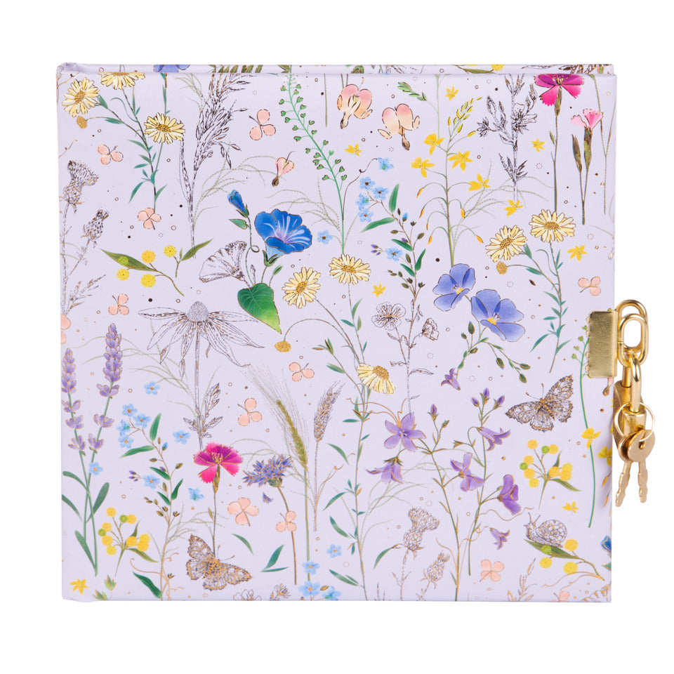 Tagebuch Summer Meadow lilac mit Schloss, 16,5 x 16,5cm TURNOWSKY 44 575 TURNOWSKY 44 575 16,5x16,5cm