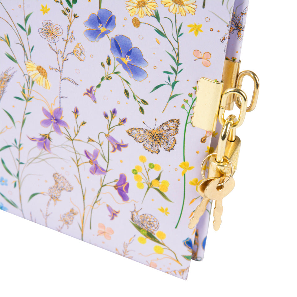 Tagebuch Summer Meadow lilac mit Schloss, 16,5 x 16,5cm TURNOWSKY 44 575 TURNOWSKY 44 575 16,5x16,5cm