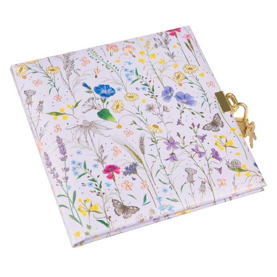 Tagebuch Summer Meadow lilac mit Schloss, 16,5 x 16,5cm TURNOWSKY 44 575 TURNOWSKY 44 575 16,5x16,5cm