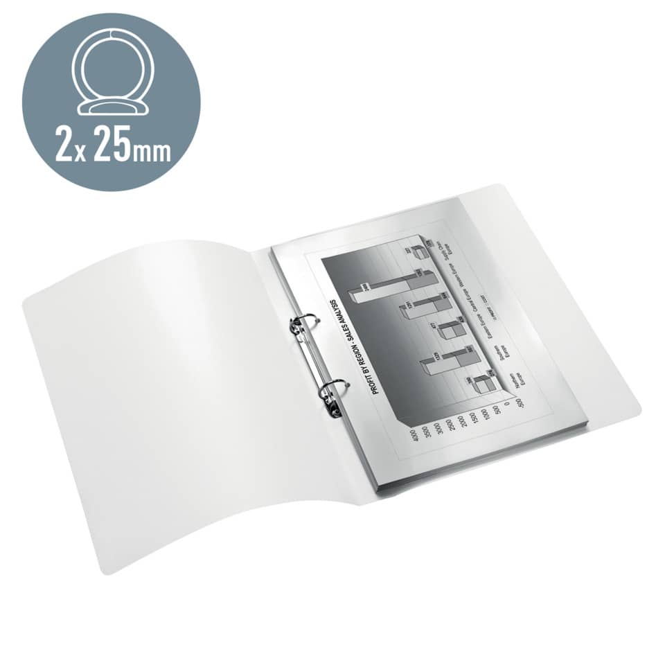Ringbuch WOW, A4, PP, 2 Ringe, 25 mm, pink LEITZ 4257-00-23 LEITZ 4257-00-23  25mm PP