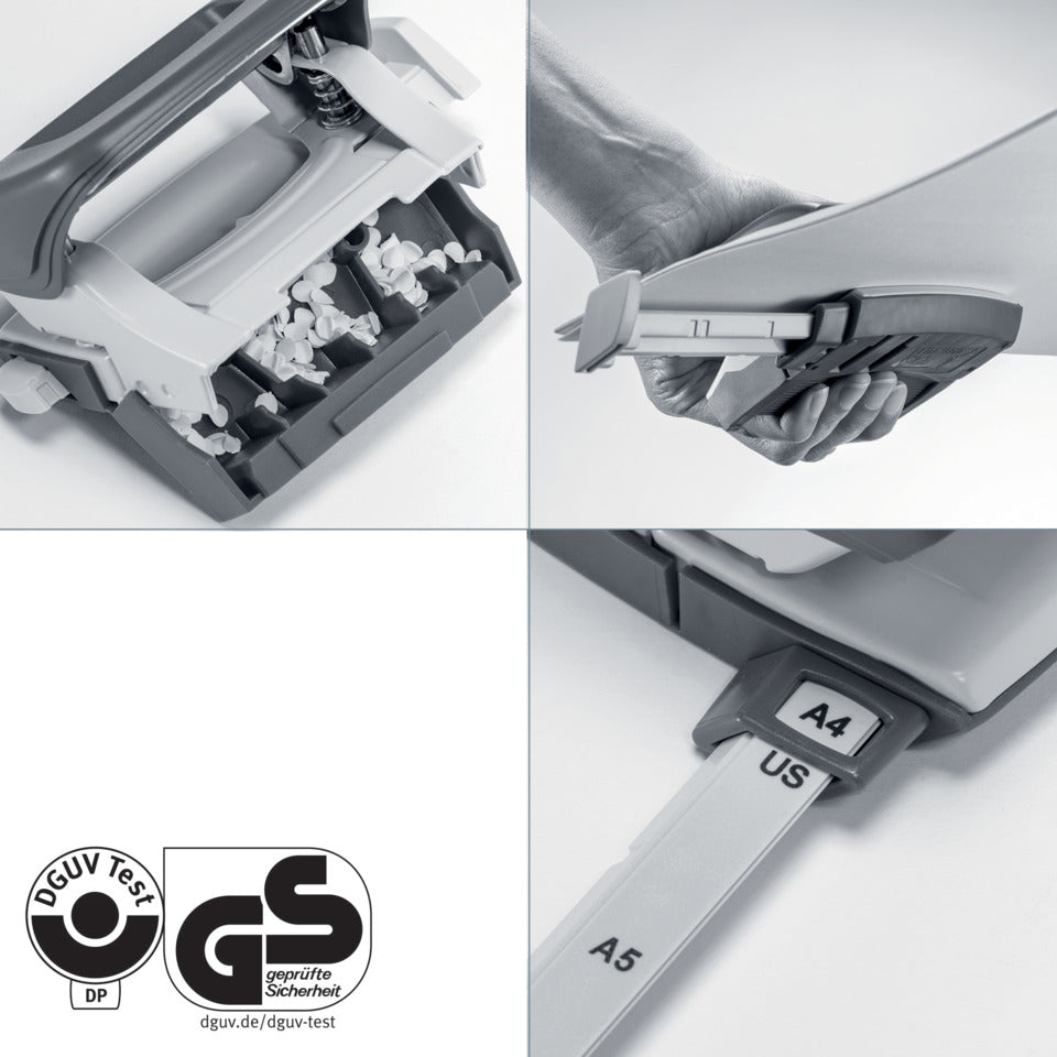 Locher Mini NeXXt WOW, 10 Blatt, Anschlagschiene, Kunststoff, eisblau LEITZ 50601051 LEITZ 5060-10-51